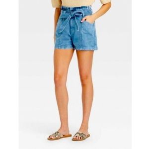 Universal Thread Belted Paper Bag Shorts